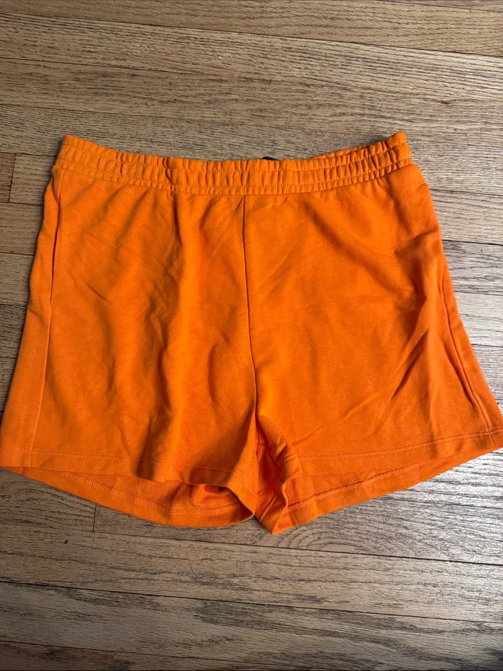 H&M Bright Orange Elastic-Waist Athletic Shorts